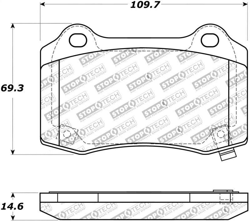 StopTech Street Touring 10+ Camaro Rear Brake Pads.