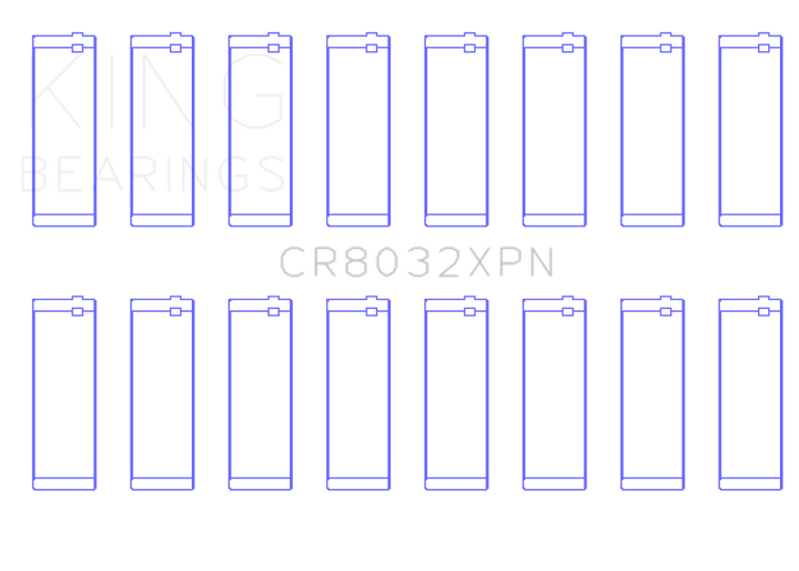 King Chrysler 345/370 16v Connecting Rod Bearing Set.