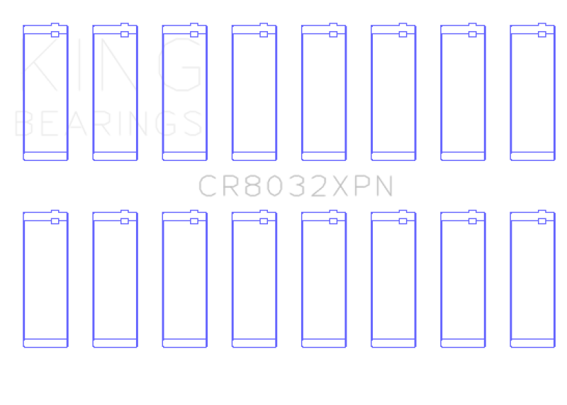 King Chyrsler Dodge Hemi 5.7L / 6.1L V8 (Size STDX) Performance Rod Bearing Set.