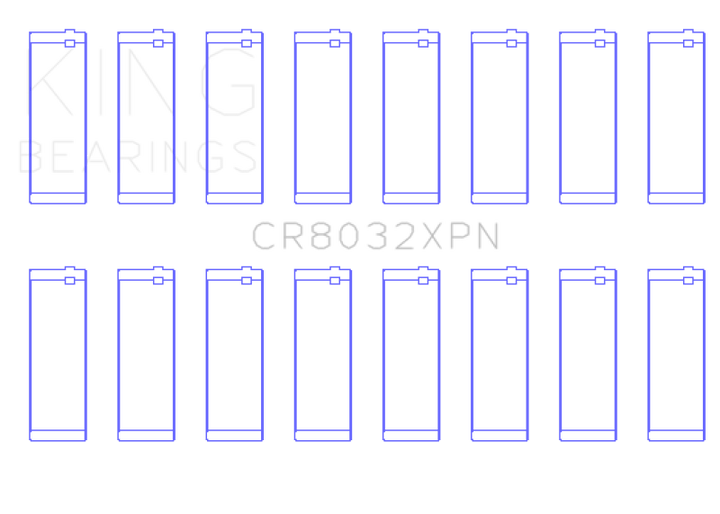 King Chyrsler Dodge Hemi 5.7L / 6.1L V8 (Size STDX) Performance Rod Bearing Set.