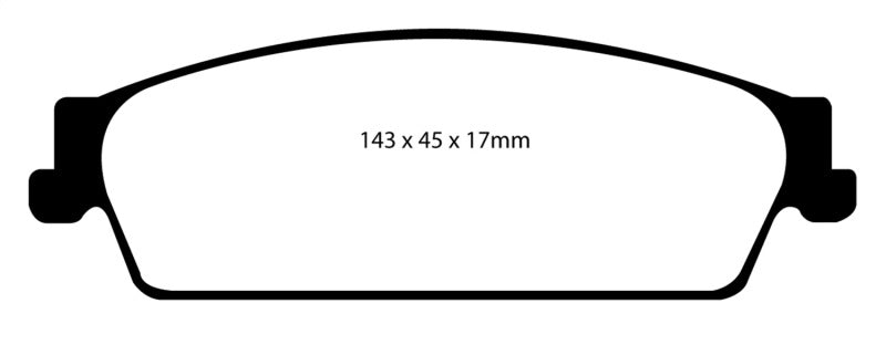 EBC 09-14 Cadillac Escalade 6.0 Hybrid Greenstuff Rear Brake Pads.