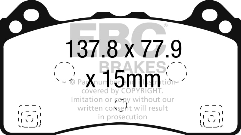 EBC 16-18 Ford Focus RS Bluestuff Front Brake Pads.