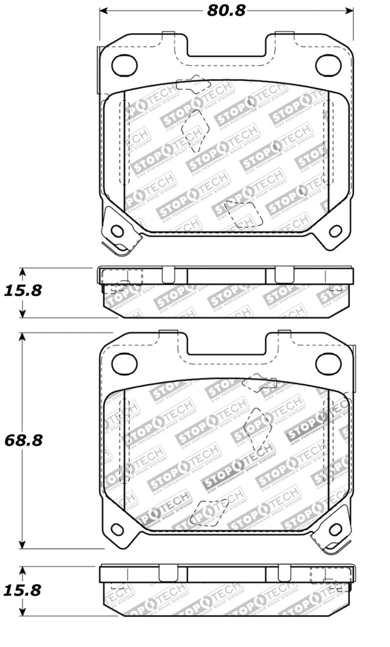 StopTech Performance 5/93-98 Toyota Supra Turbo Rear Brake Pads.