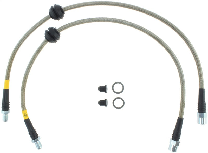 StopTech 08-13 Mini Cooper / 11-14 Mini Countryman Stainless Steel Front Brake Lines.