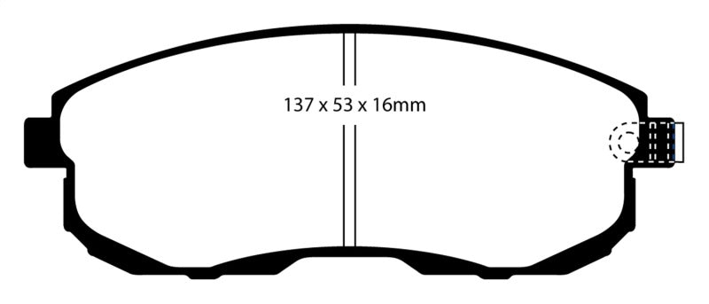 EBC 02-03 Infiniti G20 2.0 Redstuff Front Brake Pads.