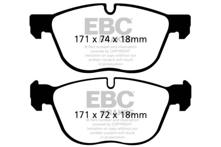 EBC 07-10 BMW X5 3.0 Redstuff Front Brake Pads.