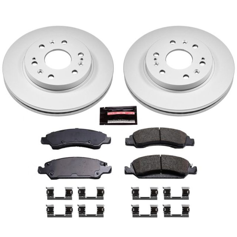 Power Stop 08-19 Cadillac Escalade Front Z17 Evolution Geomet Coated Brake Kit.