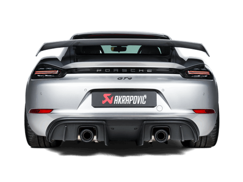 Akrapovic 2020+ Porsche Cayman GT4 (718) Slip-On Race Line (Titanium) (Req Tips / Option 2).