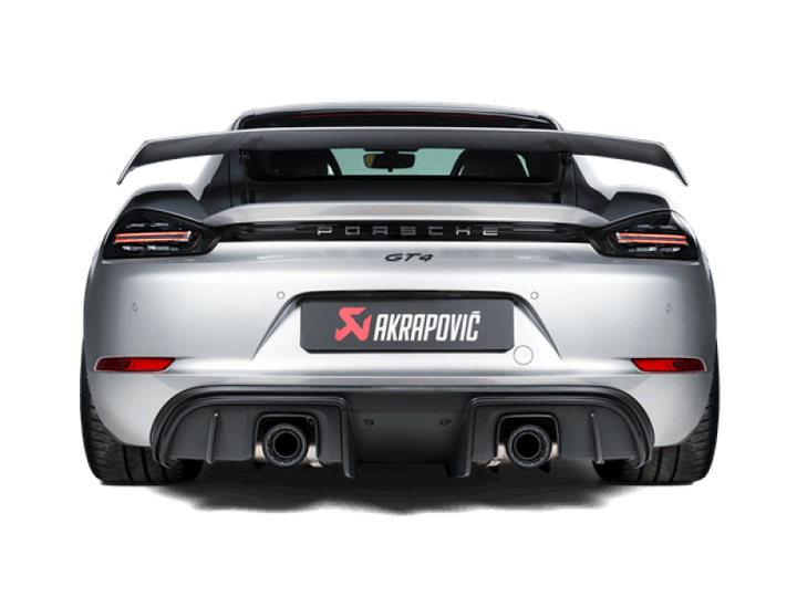 Akrapovic 2020+ Porsche Cayman GT4 (718) Slip-On Race Line (Titanium) (Req Tips / Option 2).