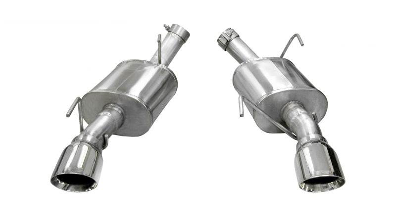Corsa 05-10 Ford Mustang Shelby GT500 5.4L V8 Polished Xtreme Axle-Back Exhaust.