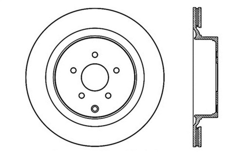 StopTech 09 Infiniti FX50 SportStop Slotted & Drilled Rear Left Rotor.