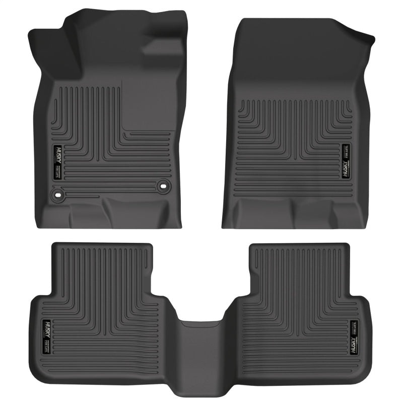 Husky Liners 2022 Honda Civic WeatherBeater Front & 2nd Seat Floor Liners (Black).