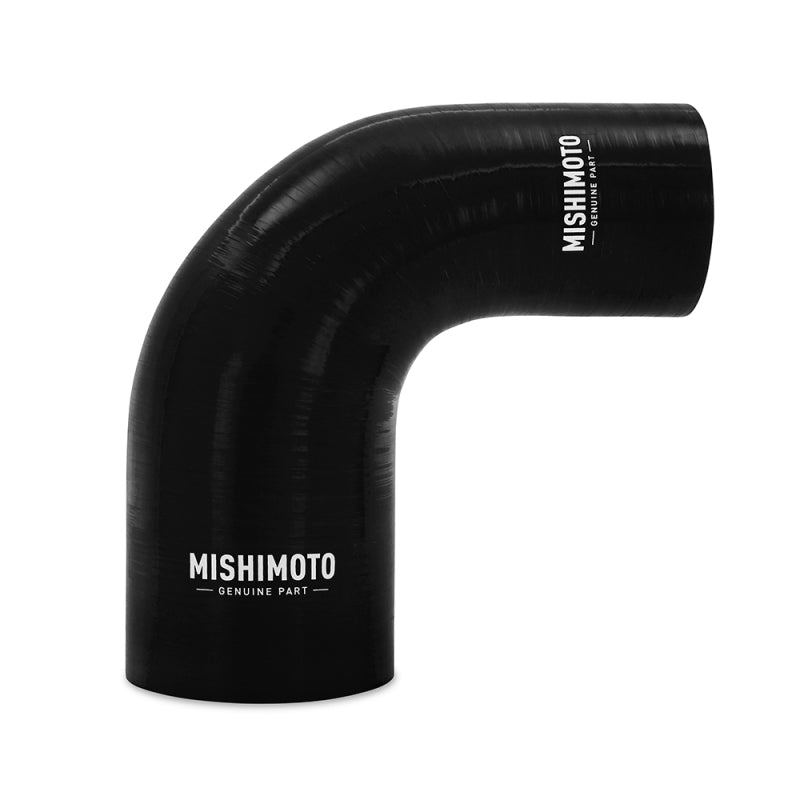 Mishimoto Silicone Reducer Coupler 90 Degree 2.5in to 3.25in - Black.