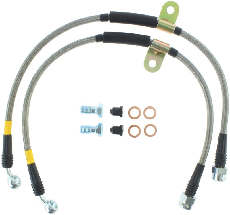 StopTech 07-08 Cadillac Escalade Stainless Steel Front Brake Lines.