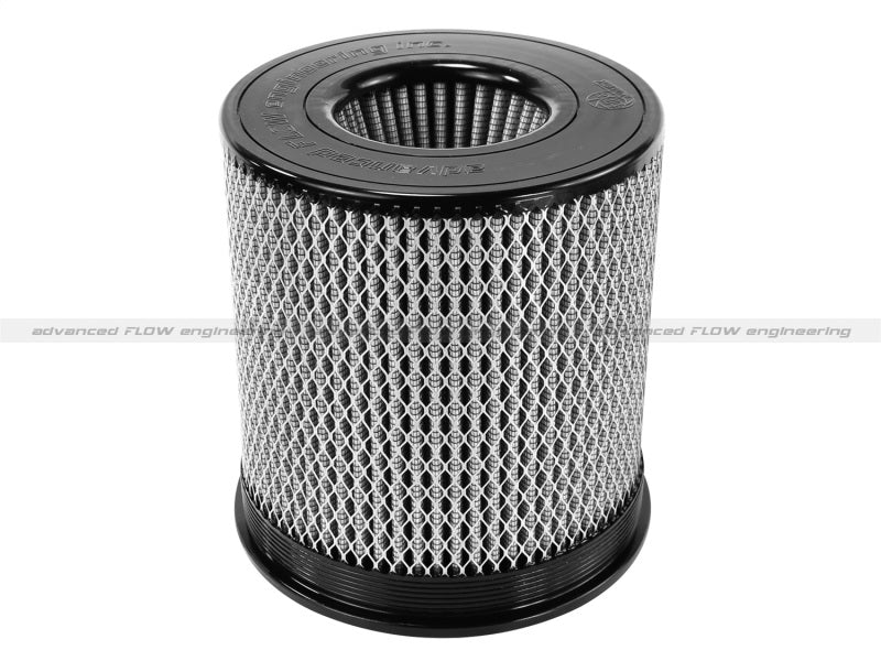 aFe MagnumFLOW Air Filter Pro DRY S 6in Flange x 8 1/8in Base/Top (INV) x 9in H.
