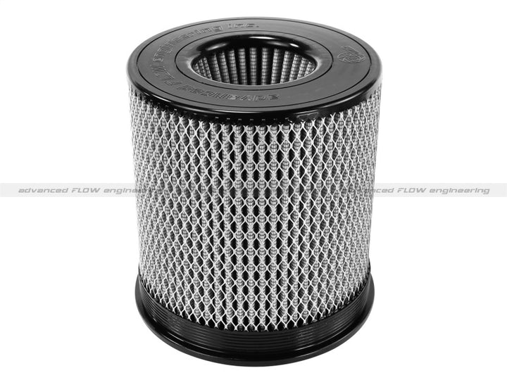 aFe MagnumFLOW Air Filter Pro DRY S 6in Flange x 8 1/8in Base/Top (INV) x 9in H.