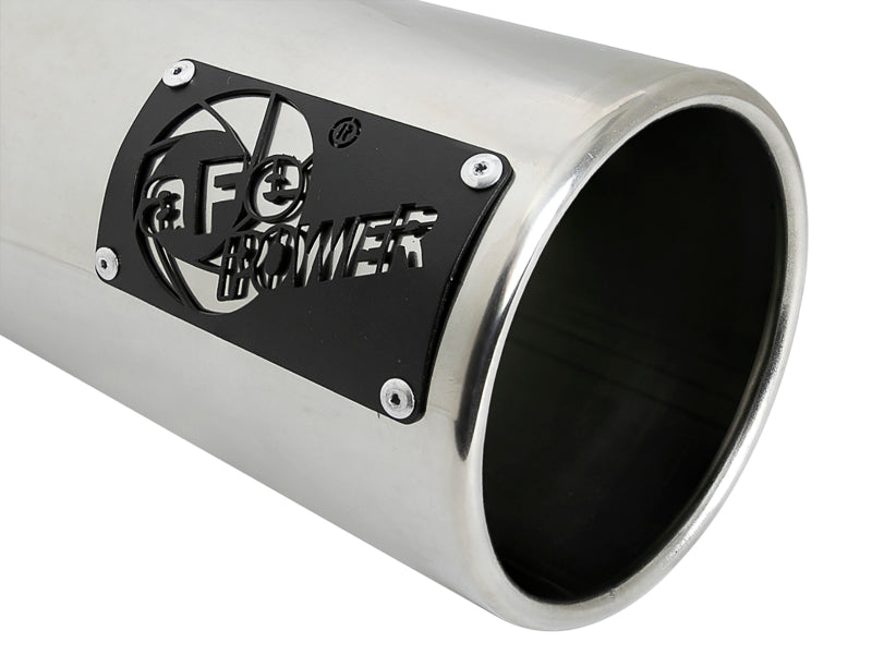 aFe SATURN 4S 4in SS Intercooled Exhaust Tip - Polished 4in In x 5in Out x 12in L Bolt-On.