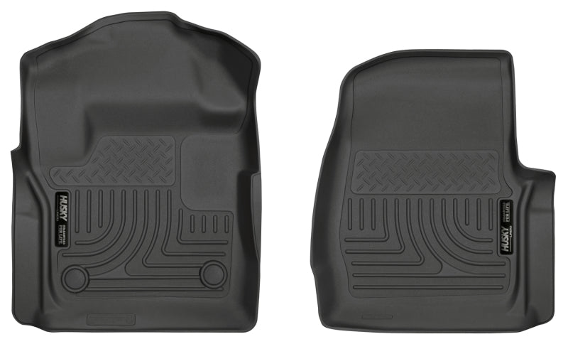Husky Liners 17 Ford F-250 F-350 Super Duty Standard Cab WeatherBeater Black Front Floor Liners.