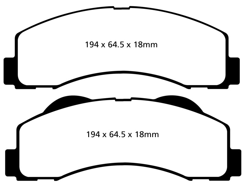 EBC 15+ Ford Expedition 3.5 Twin Turbo 2WD Greenstuff Front Brake Pads.