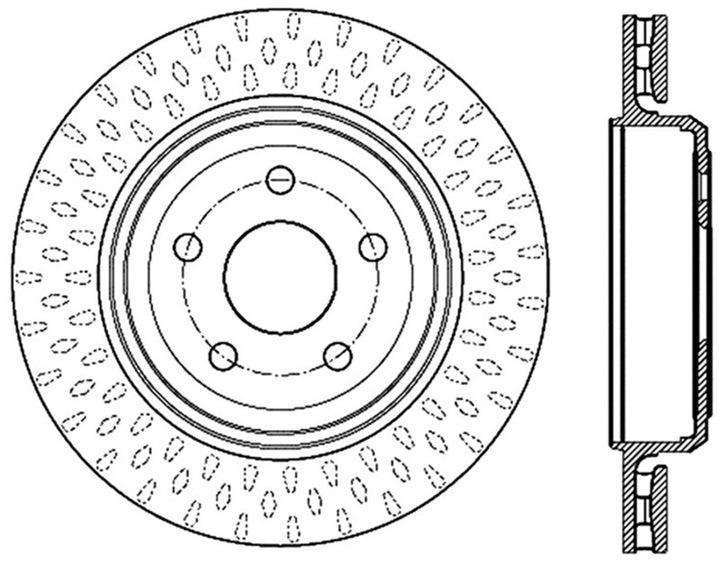 StopTech 12-13 Jeep SRT8 Rear Left Slotted Sport Brake Rotor.