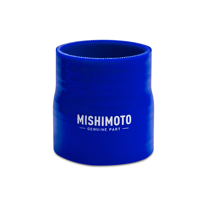 Mishimoto 2.5 to 2.75 Inch Blue Transition Coupler.