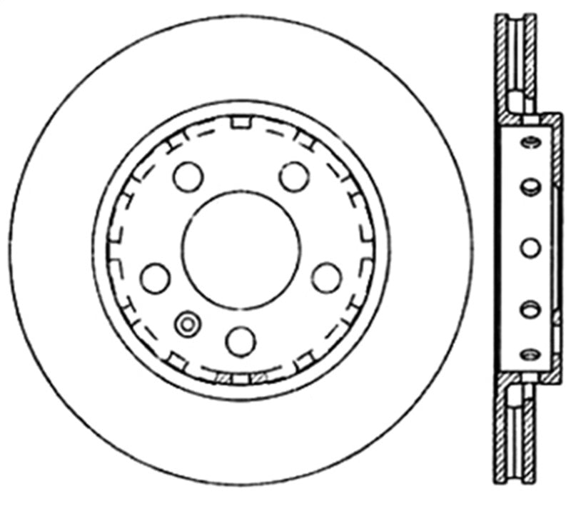 StopTech Slotted & Drilled Sport Brake Rotor.