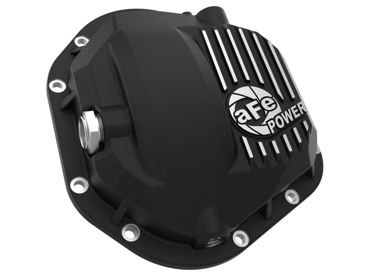 aFe Pro Series Dana 60 Front Differential Cover Black w/ Machined Fins 17-20 Ford Trucks (Dana 60).
