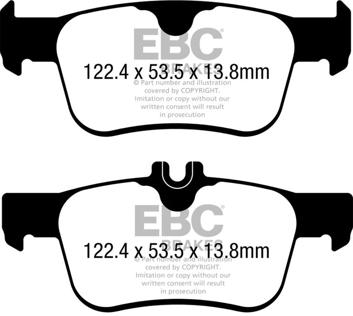 EBC 17-21 Honda Civic Hatchback Greenstuff Rear Brake Pads.