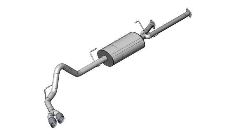 Corsa 11-14 Toyota Tundra Double Cab/Crew Max 5.7L V8 Polished Sport Cat-Back Exhaust.
