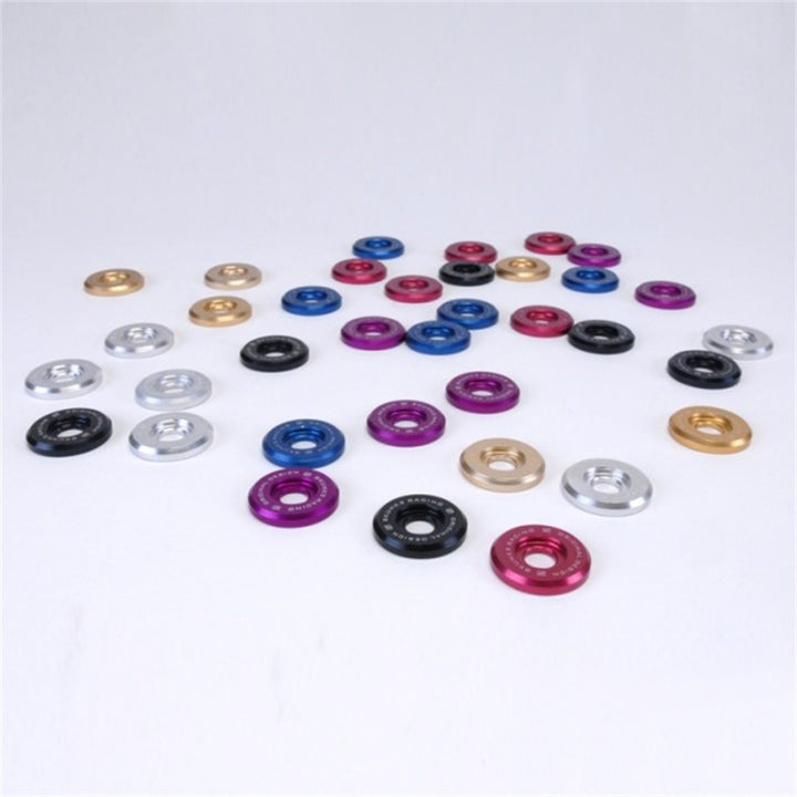 Skunk2 Large Fender Black Anodized Washer Kit (6 Pcs.).