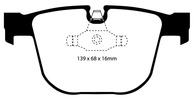 EBC 08-10 BMW M3 4.0 (E90) Yellowstuff Rear Brake Pads.