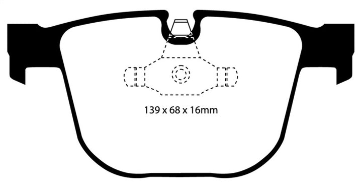 EBC 08-10 BMW M3 4.0 (E90) Yellowstuff Rear Brake Pads.