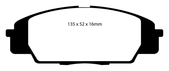 EBC 07-11 Acura CSX (Canada) 2.0 Type S Redstuff Front Brake Pads.