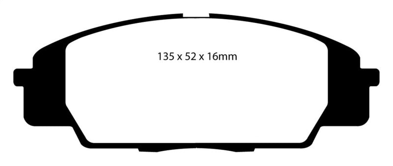 EBC 07-11 Acura CSX (Canada) 2.0 Type S Yellowstuff Front Brake Pads.