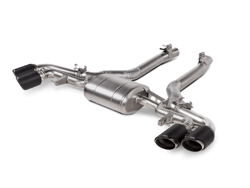 Akrapovic 2020-23 BMW X5M (F95)/X6M (F96) Slip-On Line (Titanium) w/Carbon Fiber Titanium Tips.