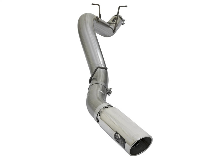 aFe LARGE BORE HD 5in 409-SS DPF-Back Exhaust w/Polished Tip 2017 GM Duramax V8-6.6L (td) L5P.