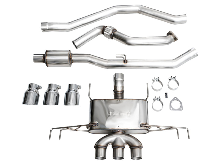 AWE Tuning 2023 Honda Civic Type R FL5 Touring Edition Exhaust w/ Triple Chrome Silver Tips.