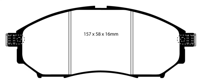 EBC 08-13 Infiniti EX35 3.5 Redstuff Front Brake Pads.