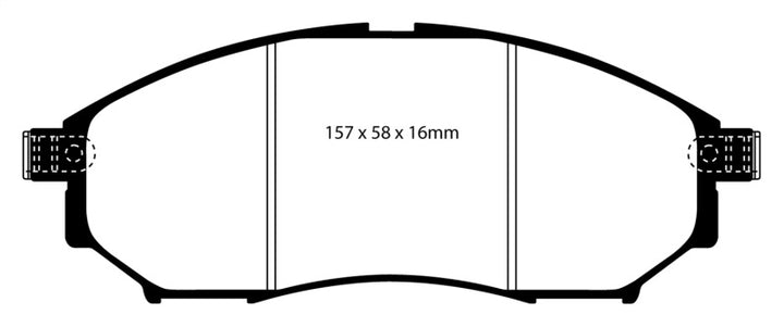 EBC 08-13 Infiniti EX35 3.5 Redstuff Front Brake Pads.