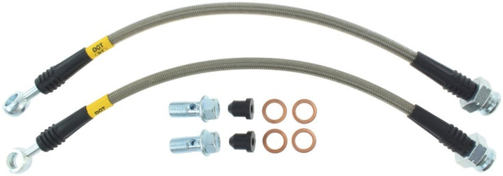 StopTech 89-98 Nissan 240SX (OE Upgrade) Stainless Steel Rear Brake Lines.