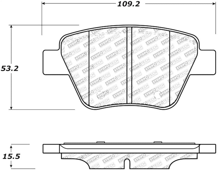 StopTech Performance Volkswagen Rear Brake Pads.