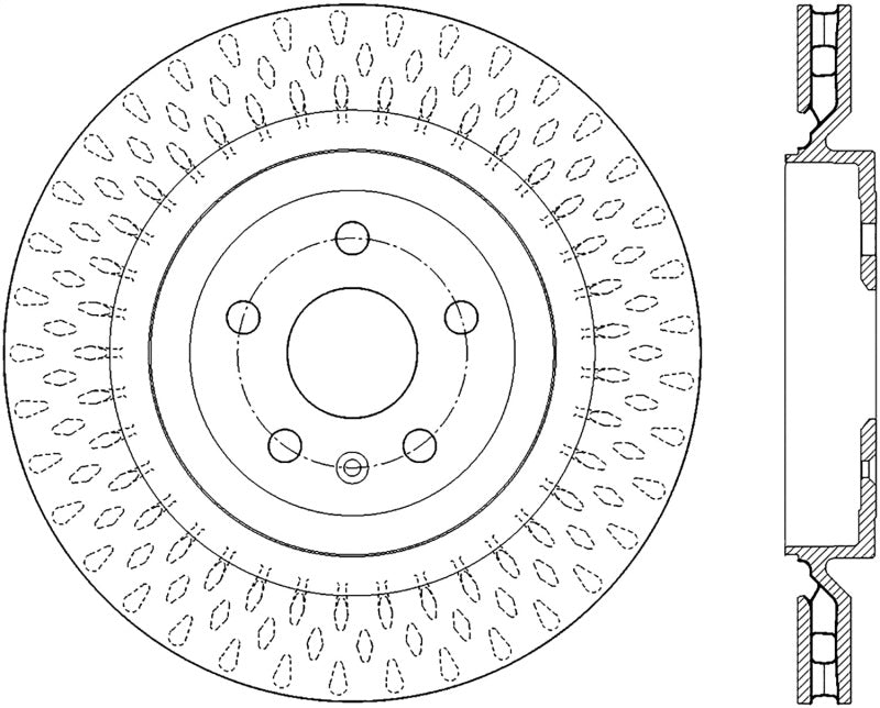 StopTech Slotted & Drilled Sport Brake Rotor.