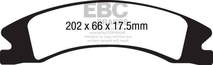 EBC 15+ Cadillac Escalade Ext/Esv 6.2 2WD Extra Duty Front Brake Pads.