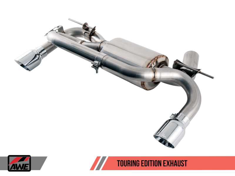 AWE Tuning BMW F22 M235i / M240i Touring Edition Axle-Back Exhaust - Diamond Black Tips (102mm).