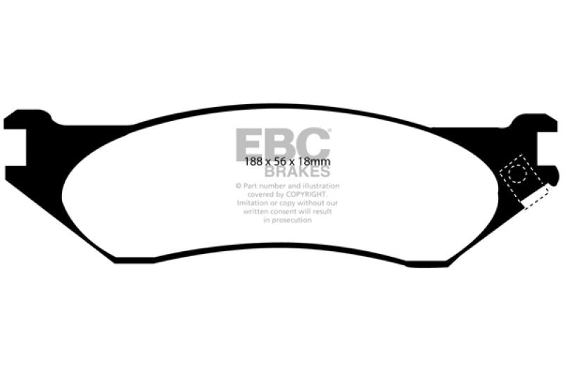 EBC 04-06 Dodge Durango 3.7 Greenstuff Front Brake Pads.