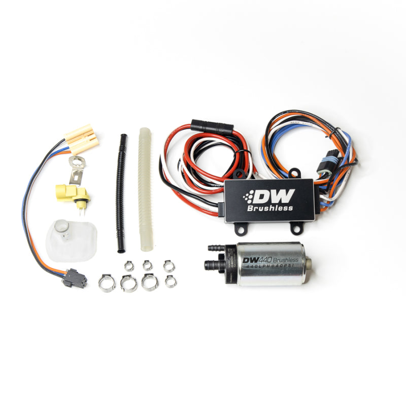 DeatschWerks DW440 440lph Brushless Fuel Pump w/ PWM Controller & Install Kit 2015+ Ford Mustang GT.