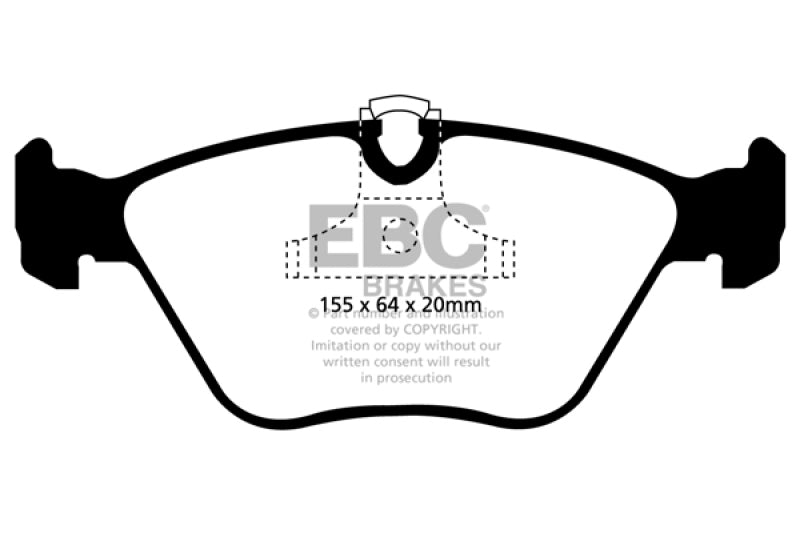 EBC 04-06 BMW X3 2.5 (E83) Redstuff Front Brake Pads.