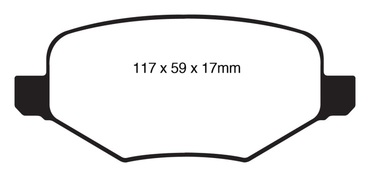 EBC 11-14 Ford Edge 2.0 Turbo Ultimax2 Rear Brake Pads.