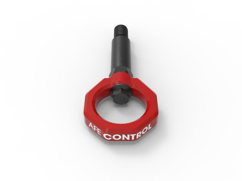 aFe Control Front Tow Hook Red 20-21 Toyota GR Supra (A90).