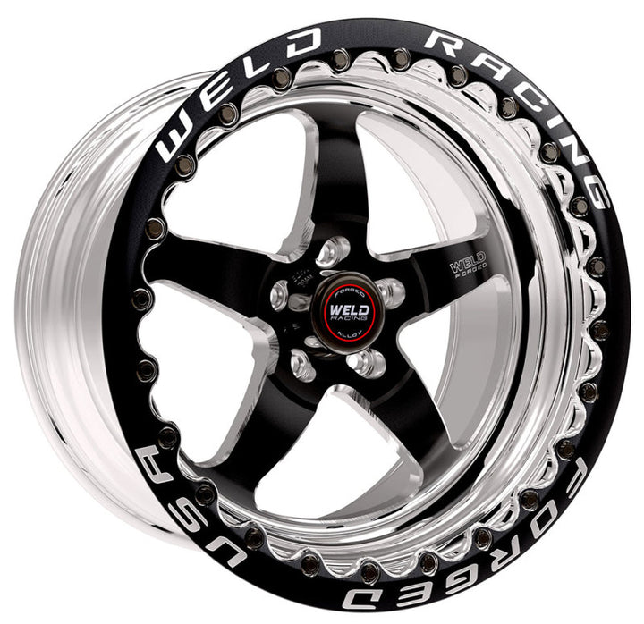 Weld S71 17x10 / 5x4.5 BP / 7.9in. BS Black Wheel (Low Pad) - Black Single Beadlock MT.